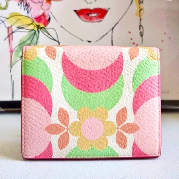 Miu Miu Rare & Limited Edition Floral Compact Leather Wallet - Picture 2 of 10